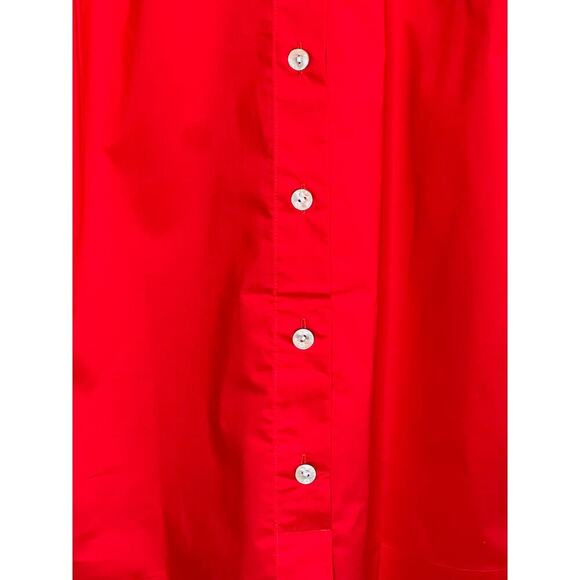 Hinson Wu Aileen 3/4 Sleeve Button Back Shirt Dress Poppy Red Womens Size XS NWT - Picture 11 of 11